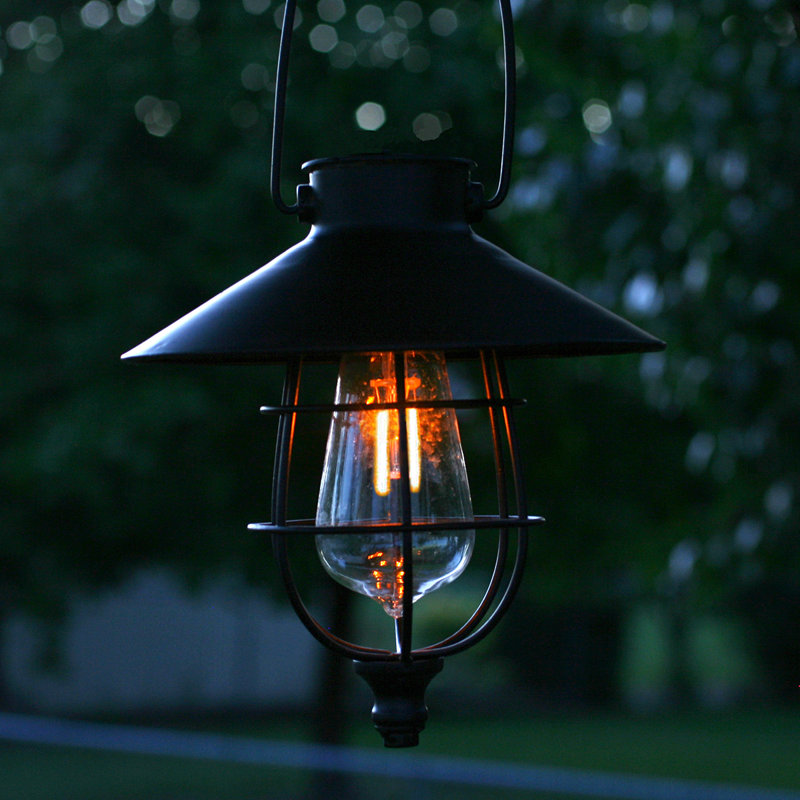 Thompson 8.25'' Solar Powered Outdoor Floor Lamp, Black