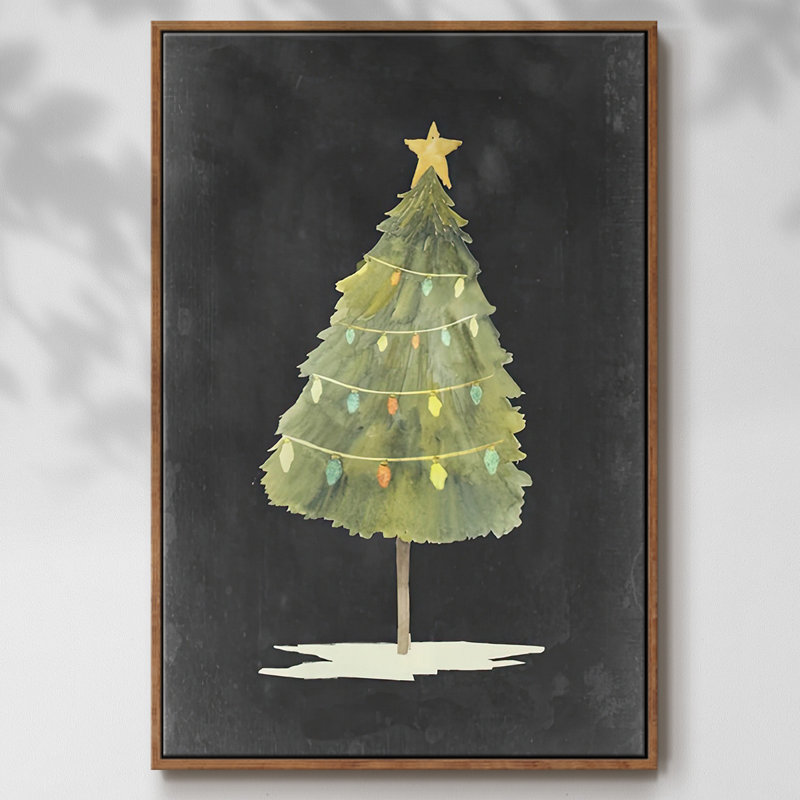 Lueur de Noël I, Noyer, H 41 po x l 27 po x P 1,5 po