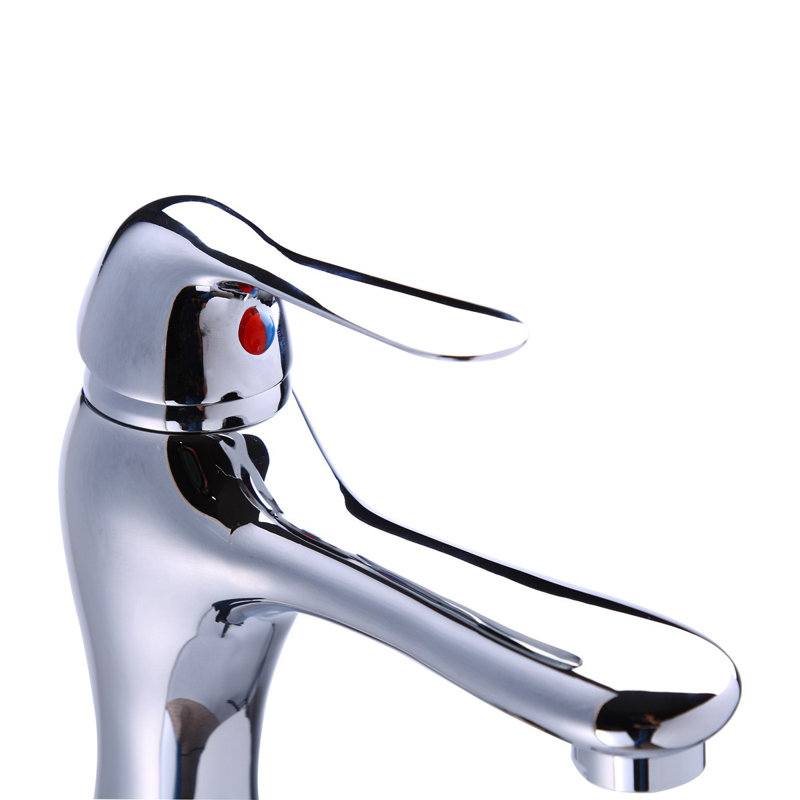 Modern Single Hole Bathroom Sink Faucet in Chrome, 7-Inch Height, 4-Inch Spout Reach