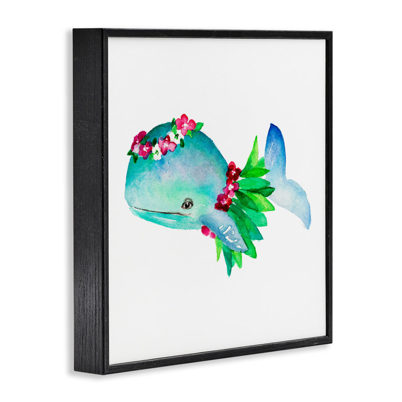 Jupe de baleine Hula, estampe numérique par Lanie Loreth, H 12 po x l 12 po, Giclée encadrée noir minuit