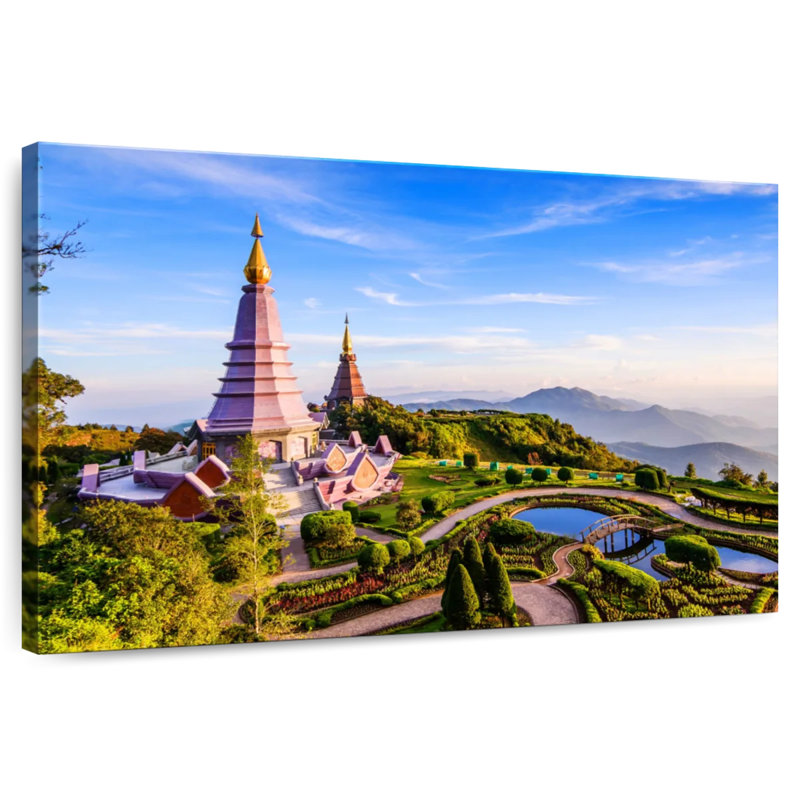 Vue du matin Javetta Doi Inthanon, H 8 po x l 12 po