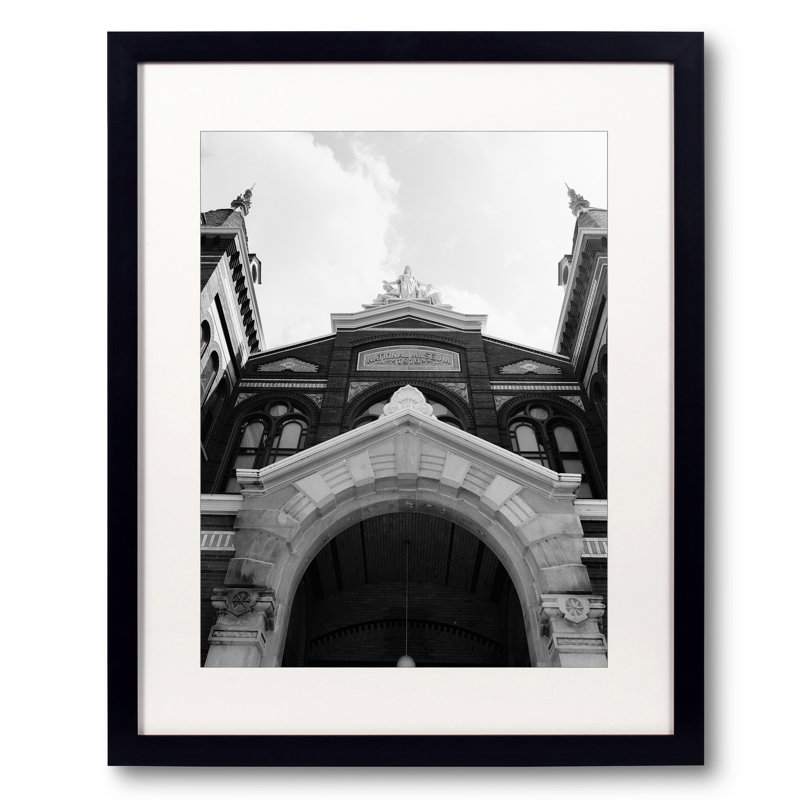 The Smithsonian Castle Print by Scott Wurzel, Black Framed Paper, 20" H x 16" W