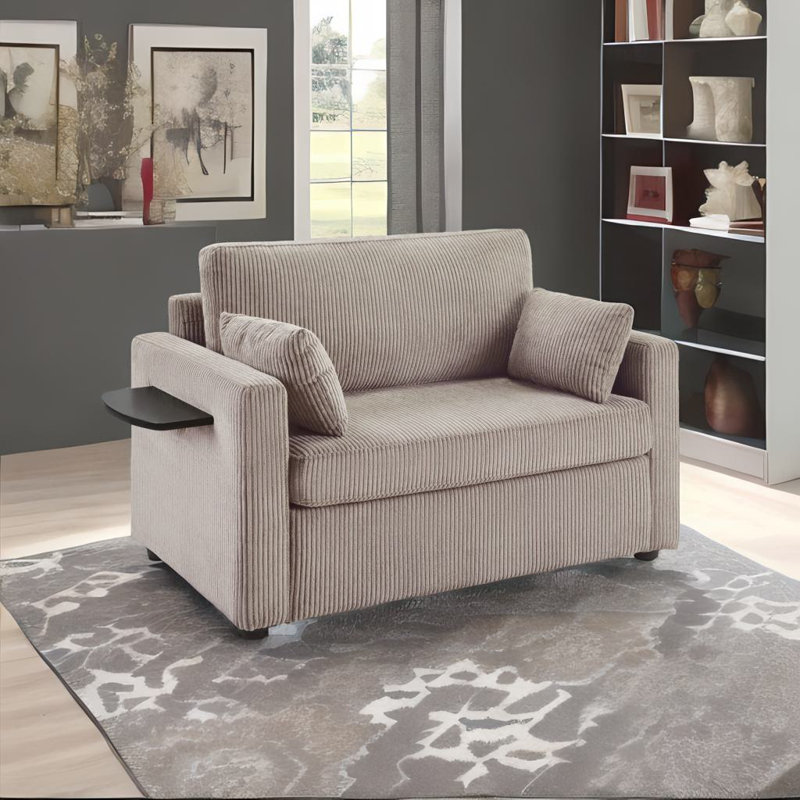 Twin Size Sofa Bed, Brown