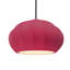 Radiance - Luminaire suspendu ovale cannelé 1 lumière - Cerise - Chrome poli - Ampoule remplaçable - Cordon noir-909993798-909993833