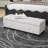 Elegant Grey Storage Bench With Lid And Design Modern Button- Pattern Space