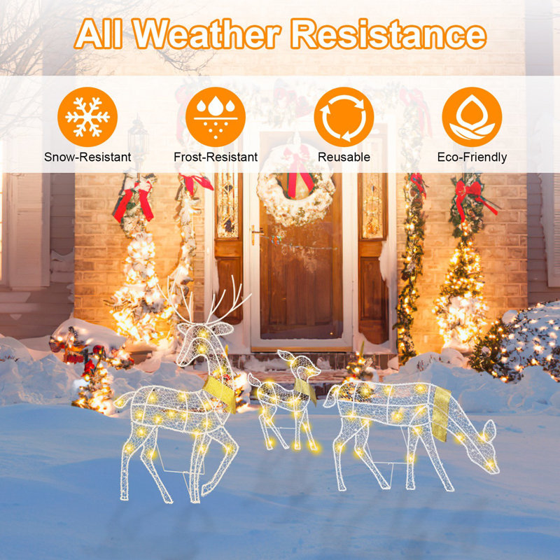 Veilleuse Reindeer Family