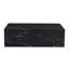 Table basse 39,3 * 23,6 * 11,8 pouces en bois aggloméré noir texturé - Design luxueux (table basse incluse seulement)