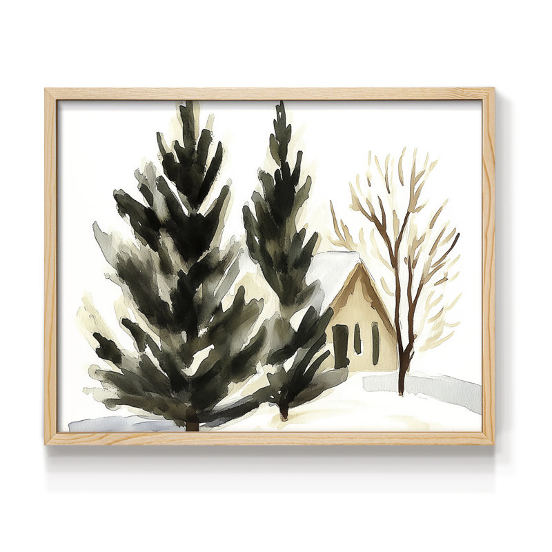 Chirstmas Art-CXX -Framed Print - Restickable, Natural, 11" H x 14" W