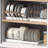 Pot Lid Organizers, Pot and Pan Organizer, Expandable Pots and Pans Organizer with 10 Adjustable Compartment