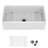 33 Inch White Framhouse Kitchen Sink Reversible Fireclay Apron Front Single Bowl Sinks