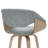  26" Modern Swivel Counter Height Bar Stool with Faux Leather Upholstery, Bentwood Frame & Arms, Antique Copper Footrest, Ivory – Mia by Pipp & Liv (Single)-496488844