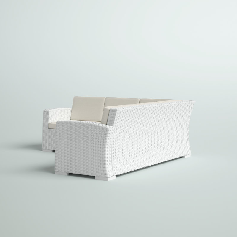 Mcchesney 5 - Person Modular Patio Conversation Set with Cushions, White