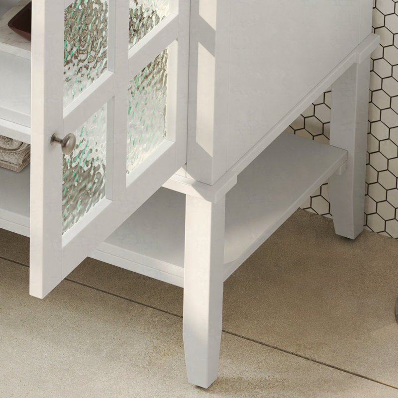 Meuble-lavabo 36 po avec lavabo en céramique, Blanc