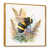 Toile avec cadre flottant or