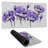 Abstract purple flowers - 15.75"x31.50" Desk mat