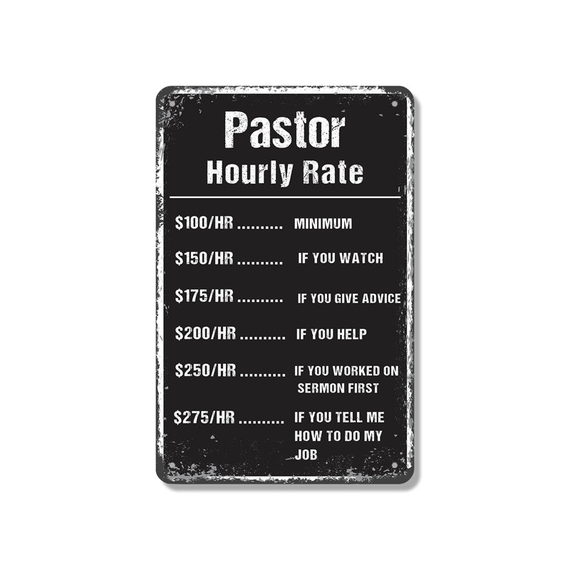 Enseigne amusante en aluminium Pastor