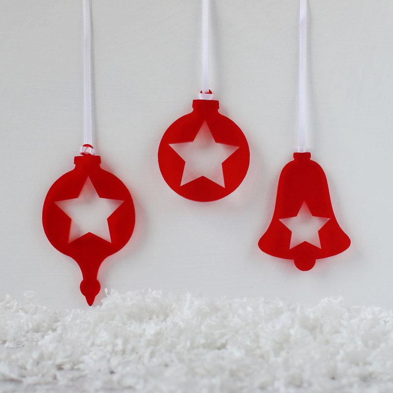 Christmas Tree Baubles, Star Cutout