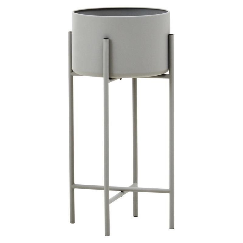 Maleiyah Metal Cachepot, 55 x 28 x 28, Grey