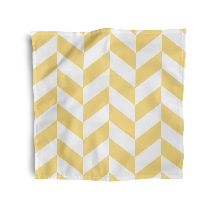 Kipling 4 Piece Napkin Set, 18" W x 18" L, Yellow