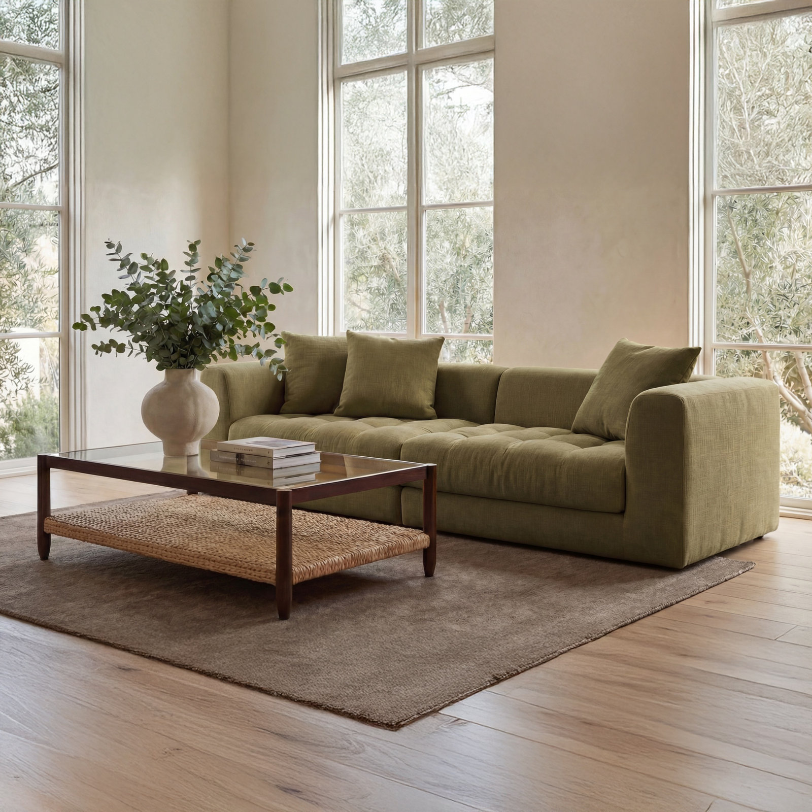 Davie Modular Sofa, Green