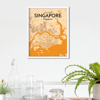 Carte de la ville de Singapour, impression