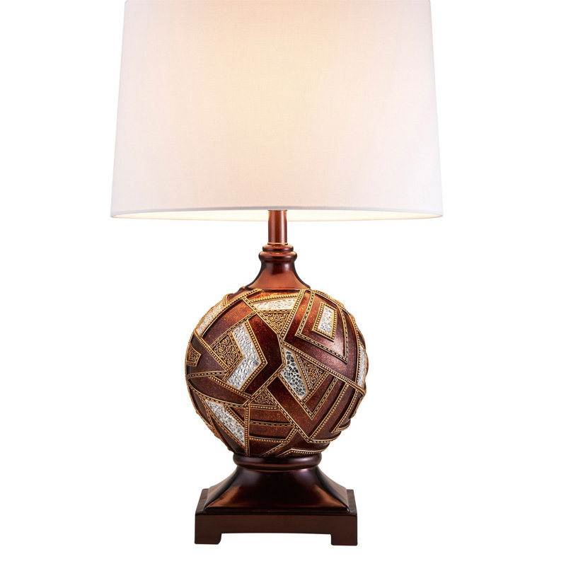 29.75" Tall Polyresin Table Lamp, Polymosaic Design