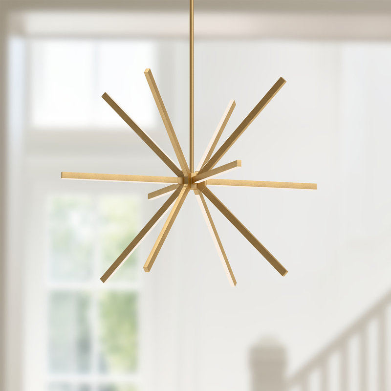 Sirius 13 - Light LED Chandelier, Gold, 38.25" H x 54" W x 54" D