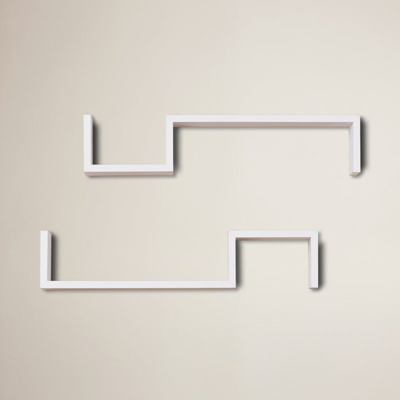 Taylorsville Asymmetrical Floating Shelves , White