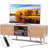 Rattan TV Stand, Mid Century Modern TV Stand for 65 inch TV, Boho Rattan TV Cabinet with Build-in Socket and USB Ports, Adjustable Shelfs for Living Room, Media Room-1886701317