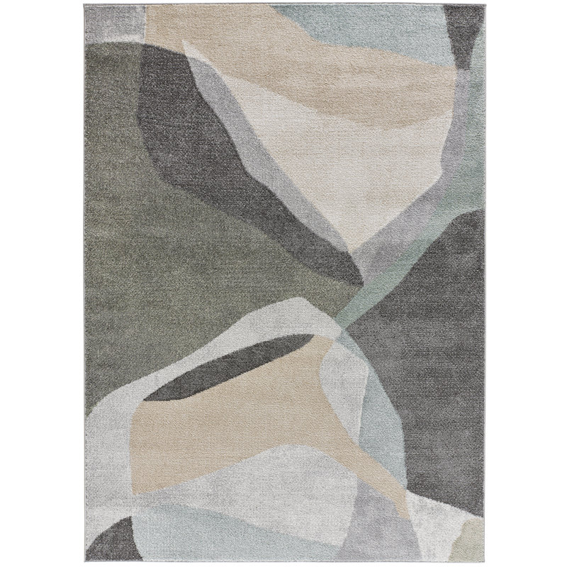Adelric Abstract Machine Woven / Power Loomed Area Rug, Rectangle 160 x 230cm