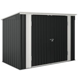 6 ft. W x 3 ft. D Metal Lean-to Garbage Shed