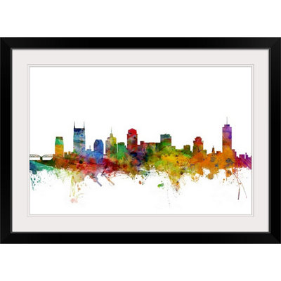 «Nashville Tennessee Skyline» par Francy, impression