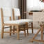 Chaises de salle à manger rembourrées avec dossier à coussin rectangulaire