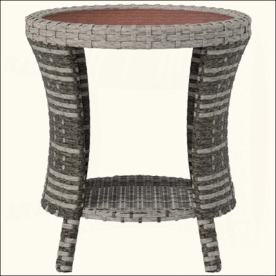 Table d'appoint, table basse d'extérieur en osier
