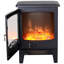 Abbottsmoor Three Posts 39cm W Black Electric Fireplace with 6308.5 BTU