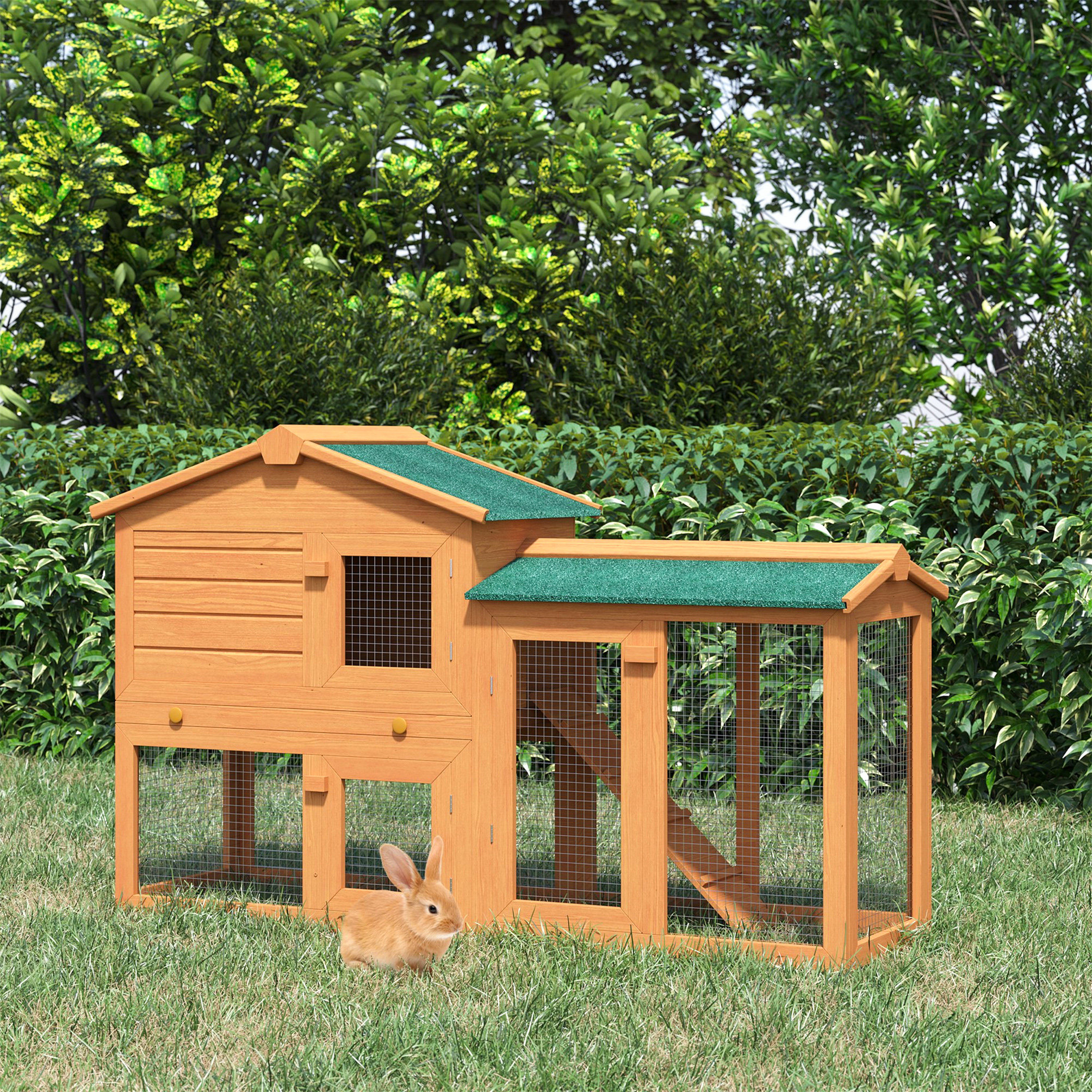 Archie & Oscar Babb Rabbit Hutch with Outdoor Run & Reviews | Wayfair.co.uk