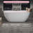 60" Oval Deep Soaking Acrylic Freestanding Bathtub With Center Pop - Up Drain & Integrated Overflow, Glossy White, Contemporary Stand Alone Bath For Bathroom Spa Or Home Upgrade, Featuring Sloped