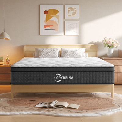 14" Medium Hybrid Mattress, Memory Foam with Certipur-US, Upgrade Individually Pocket Springs, Pressure Relief, Breathable