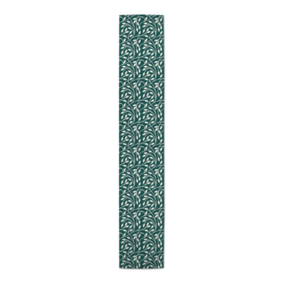 Circle Vine Pattern Black 5 Table Runner