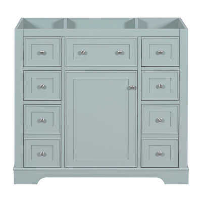 Meuble-lavabo 36 po sans lavabo, base d'armoire seulement, une armoire et six tiroirs