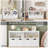 47.2" Wide TV Stand for 43" TVs Featuring Open Shelves & 4 Versatile Removable/Reconfigurable Drawers