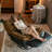 Manual Ergonomic 360° Rotating Chenille Recliner