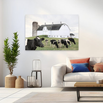 Cow Gathering Abstract Contemporary Architecture Landscape Art