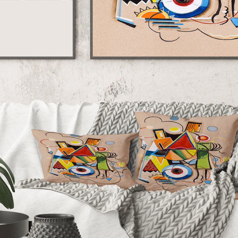 Housse de coussin et insert Compositions I, 16" x 16"