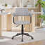 Chaise de bureau grise rembourrée avec roulettes et hauteur réglable à 360 °-1910570341