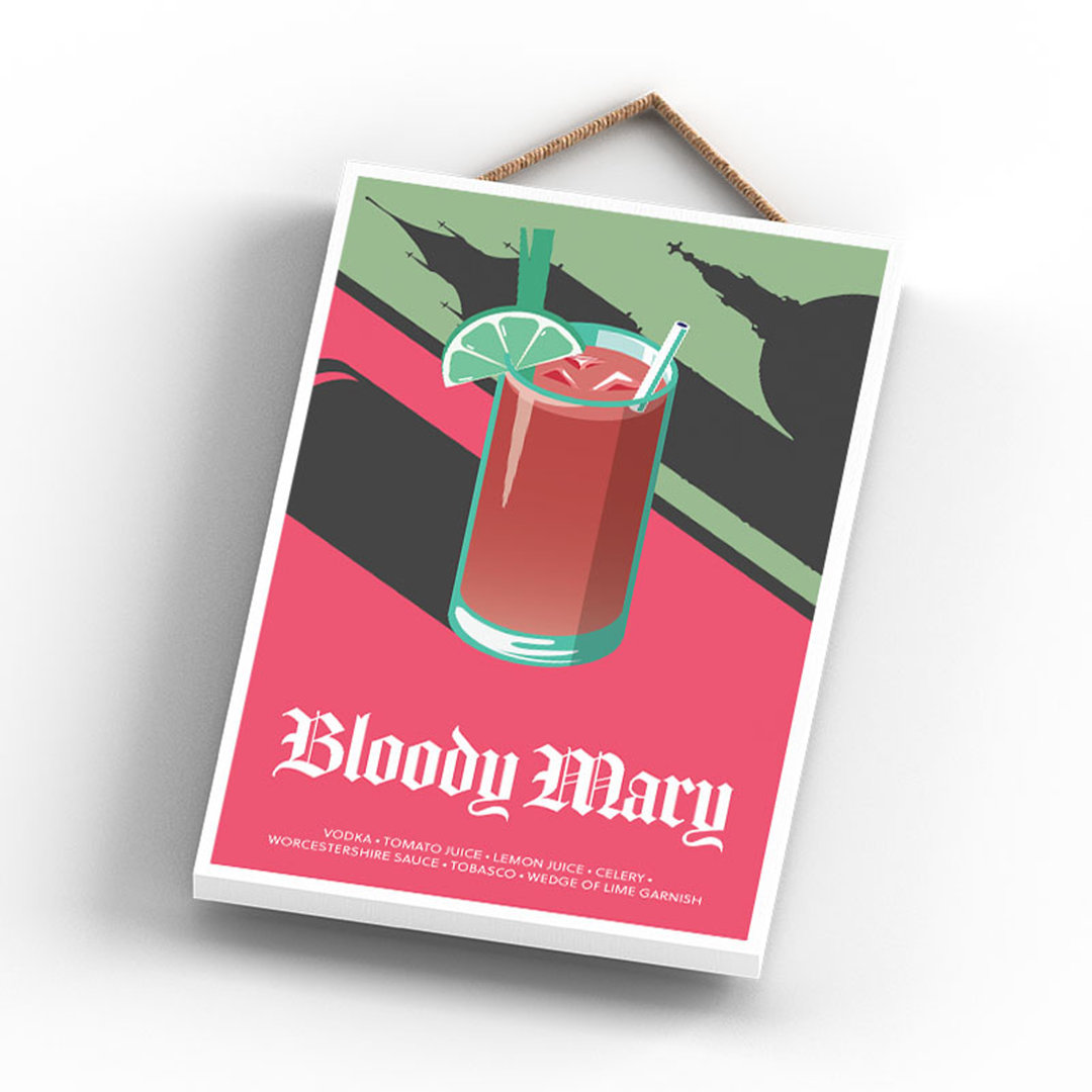 Cocktails - Bloody Mary - Print on MDF