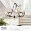 Dahlia 28-in Urban Bronze dimmable LED Chandelier-797214280