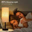 Lampe de chevet avec port de charge USB-A USB-C Ampoule en lin 6 W à intensité variable