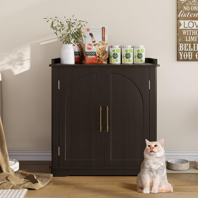 Enceinte de litière pour chat avec cloisons amovibles