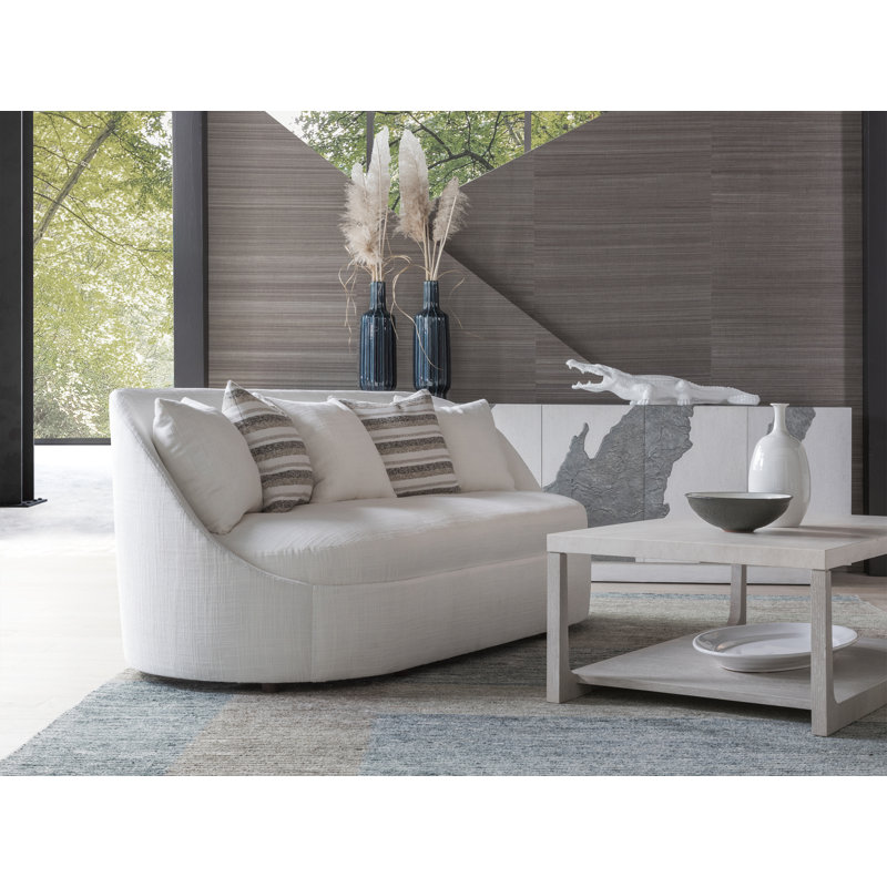 Genevieve Bench Seat Sofa, White/Stripes